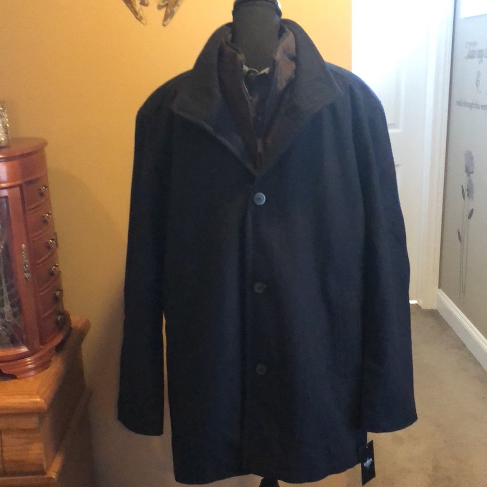 London Fog Layered Wool Blend Coat/Nwt - image 1
